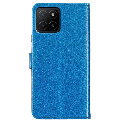 For Honor X5b Plus  /  X5b Wallet Case Glitter Anti-Scratch Leather Phone Cover Stand