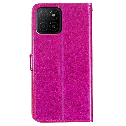 For Honor X5b Plus  /  X5b Wallet Case Glitter Anti-Scratch Leather Phone Cover Stand