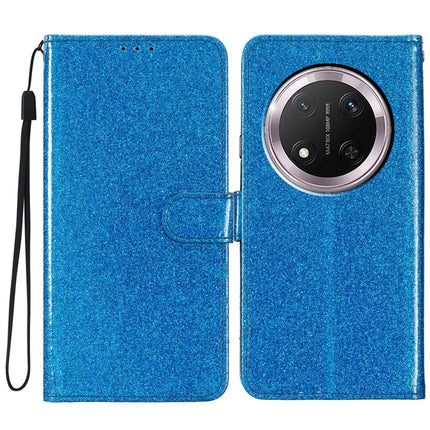 For Honor Magic7 Lite 5G / X9c 5G / X60 Pro 5G Wallet Case Glitter Anti-Scratch Leather Phone Cover Stand - Blue