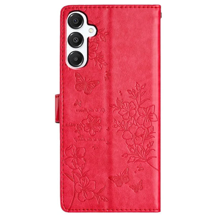 For Samsung Galaxy A56 5G Wallet Phone Case Butterfly Floral Imprint Leather Flip Cover
