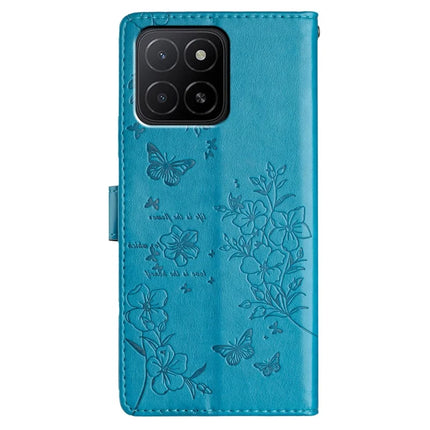 For Honor X5b Plus  /  X5b Wallet Phone Case Butterfly Floral Imprint Leather Flip Cover