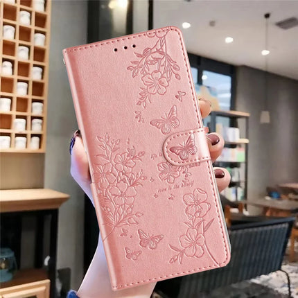 For Honor Magic7 Lite 5G / X9c 5G / X60 Pro 5G Wallet Phone Case Butterfly Floral Imprint Leather Flip Cover