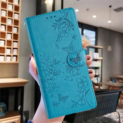 For Honor Magic7 Lite 5G / X9c 5G / X60 Pro 5G Wallet Phone Case Butterfly Floral Imprint Leather Flip Cover