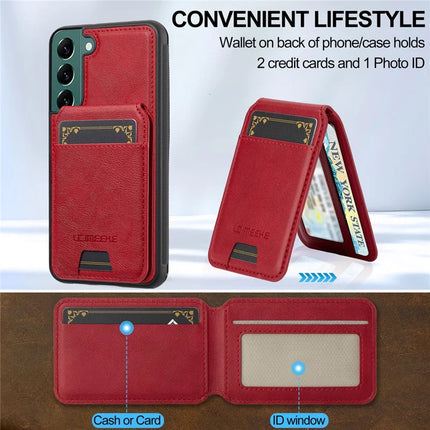 LC.IMEEKE L3 For Samsung Galaxy S21 FE 5G Magnetic Case Detachable Card Holder Leather TPU Mobile Cover