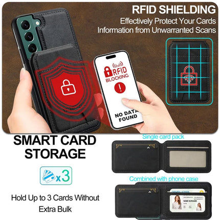 LC.IMEEKE L3 For Samsung Galaxy S21 FE 5G Magnetic Case Detachable Card Holder Leather TPU Mobile Cover