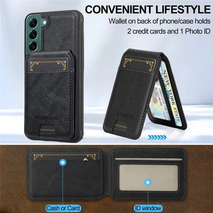 LC.IMEEKE L3 For Samsung Galaxy S21 FE 5G Magnetic Case Detachable Card Holder Leather TPU Mobile Cover