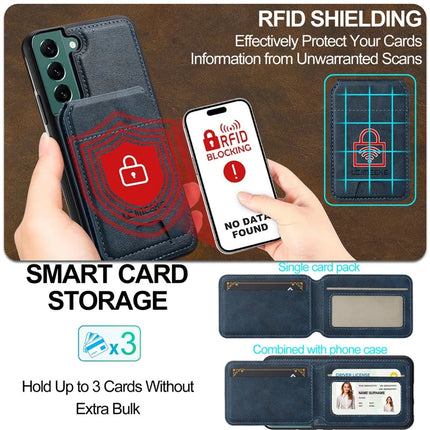 LC.IMEEKE L3 For Samsung Galaxy S21 FE 5G Magnetic Case Detachable Card Holder Leather TPU Mobile Cover
