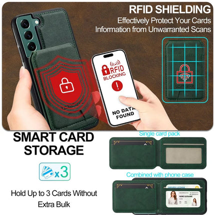 LC.IMEEKE L3 For Samsung Galaxy S21 FE 5G Magnetic Case Detachable Card Holder Leather TPU Mobile Cover