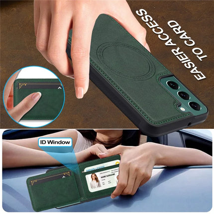 LC.IMEEKE L3 For Samsung Galaxy S21 FE 5G Magnetic Case Detachable Card Holder Leather TPU Mobile Cover