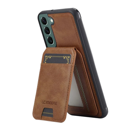 LC.IMEEKE L3 For Samsung Galaxy S21 FE 5G Magnetic Case Detachable Card Holder Leather TPU Mobile Cover