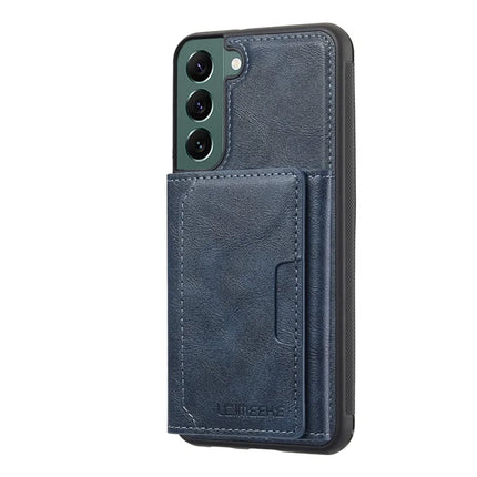 LC.IMEEKE L5 For Samsung	Galaxy S21 FE 5G Magnetic Phone Case Leather Back Cover with Detachable Card Holder
