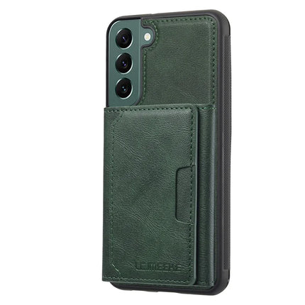 LC.IMEEKE L5 For Samsung	Galaxy S21 FE 5G Magnetic Phone Case Leather Back Cover with Detachable Card Holder
