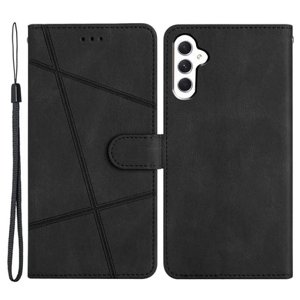 For Samsung Galaxy A56 5G Case Crazy Horse Texture PU Leather Wallet Stand Phone Cover - Black