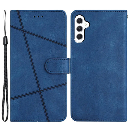 For Samsung Galaxy A56 5G Case Crazy Horse Texture PU Leather Wallet Stand Phone Cover - Blue