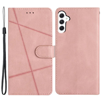 For Samsung Galaxy A56 5G Case Crazy Horse Texture PU Leather Wallet Stand Phone Cover - Rose Gold