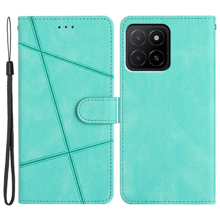 For Honor X5b Plus  /  X5b Case Crazy Horse Texture PU Leather Wallet Stand Phone Cover - Green