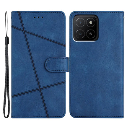 For Honor X5b Plus  /  X5b Case Crazy Horse Texture PU Leather Wallet Stand Phone Cover - Blue