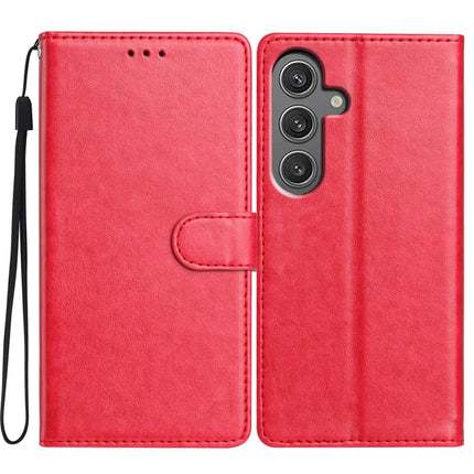 For Samsung Galaxy A56 5G Leather Case Wallet Stand Phone Cover with Handy Strap - Rose