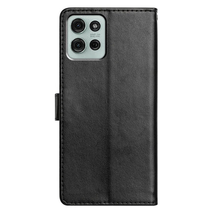 For Motorola Moto G75 5G Leather Case Wallet Stand Phone Cover with Handy Strap
