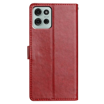 For Motorola Moto G75 5G Leather Case Wallet Stand Phone Cover with Handy Strap