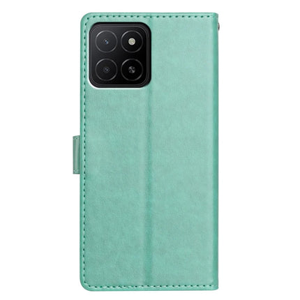 For Honor X5b Plus / X5b Leather Case Wallet Stand Phone Cover with Handy Strap