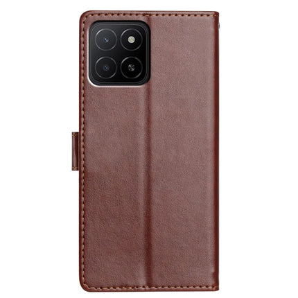For Honor X5b Plus / X5b Leather Case Wallet Stand Phone Cover with Handy Strap