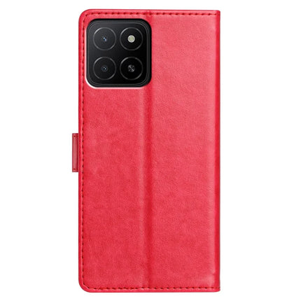 For Honor X5b Plus / X5b Leather Case Wallet Stand Phone Cover with Handy Strap