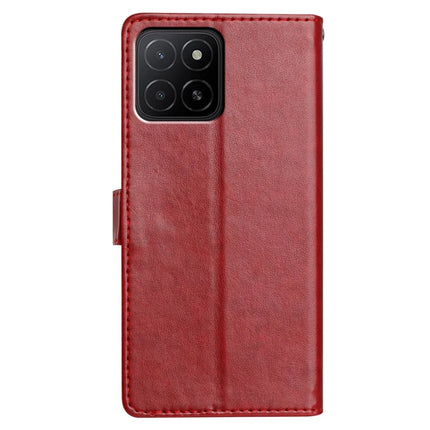 For Honor X5b Plus / X5b Leather Case Wallet Stand Phone Cover with Handy Strap