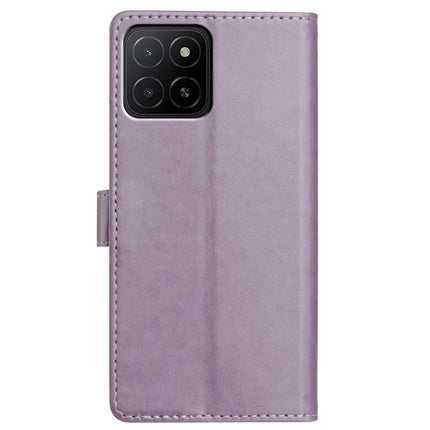 For Honor X5b Plus / X5b Leather Case Wallet Stand Phone Cover with Handy Strap