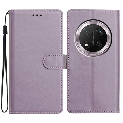 For Honor Magic7 Lite 5G / X9c 5G / X60 Pro 5G Leather Case Wallet Stand Phone Cover with Handy Strap - Purple