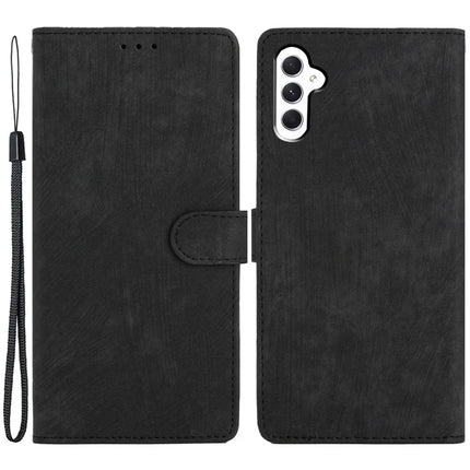 For Samsung Galaxy A56 5G Case with Card Clots Skin-Touch PU Leather Phone Cover Stand - Black