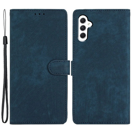 For Samsung Galaxy A56 5G Case with Card Clots Skin-Touch PU Leather Phone Cover Stand - Blue
