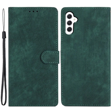 For Samsung Galaxy A56 5G Case with Card Clots Skin-Touch PU Leather Phone Cover Stand - Green