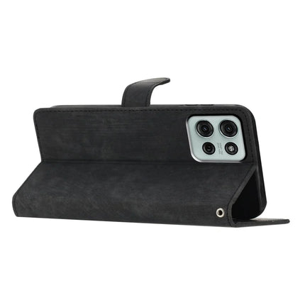 For Motorola Moto G75 5G Case with Card Clots Skin-Touch PU Leather Phone Cover Stand