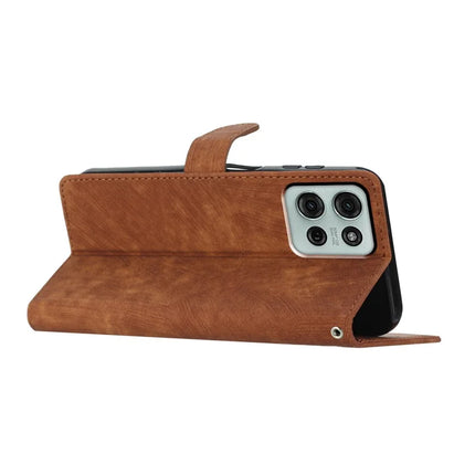 For Motorola Moto G75 5G Case with Card Clots Skin-Touch PU Leather Phone Cover Stand