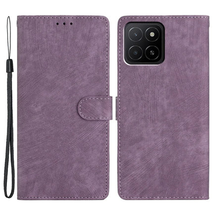 For Honor X5b / X5b Plus Case with Card Clots Skin-Touch PU Leather Phone Cover Stand - Purple