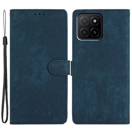 For Honor X5b / X5b Plus Case with Card Clots Skin-Touch PU Leather Phone Cover Stand - Blue