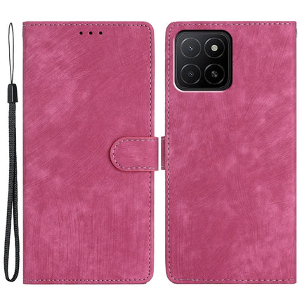 For Honor X5b / X5b Plus Case with Card Clots Skin-Touch PU Leather Phone Cover Stand - Rose