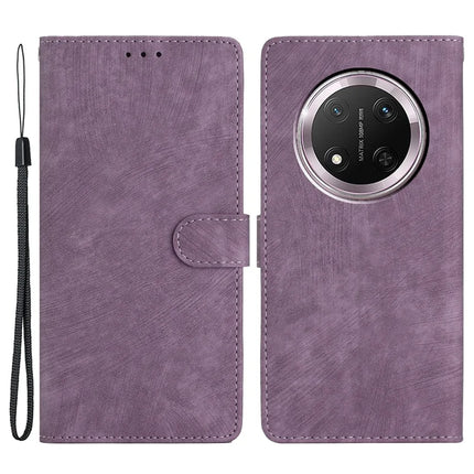 For Honor Magic7 Lite 5G / X9c 5G / X60 Pro 5G Case with Card Clots Skin-Touch PU Leather Phone Cover Stand - Purple