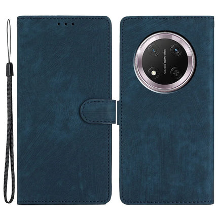 For Honor Magic7 Lite 5G / X9c 5G / X60 Pro 5G Case with Card Clots Skin-Touch PU Leather Phone Cover Stand - Blue