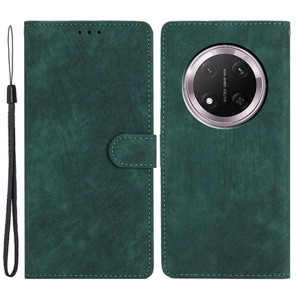 For Honor Magic7 Lite 5G / X9c 5G / X60 Pro 5G Case with Card Clots Skin-Touch PU Leather Phone Cover Stand - Green