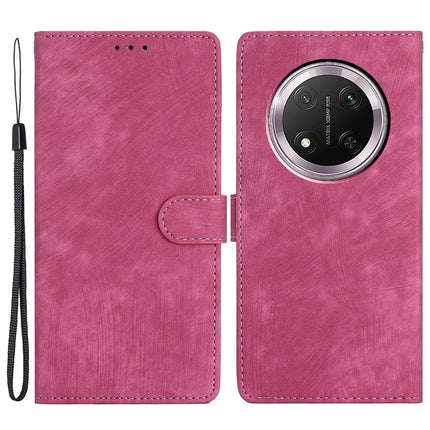 For Honor Magic7 Lite 5G / X9c 5G / X60 Pro 5G Case with Card Clots Skin-Touch PU Leather Phone Cover Stand - Rose