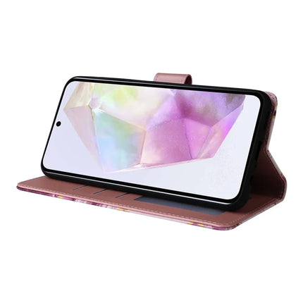 For Samsung Galaxy A26 5G Case Lacquered Marble Pattern Leather Phone Cover