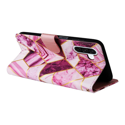 For Samsung Galaxy A26 5G Case Lacquered Marble Pattern Leather Phone Cover