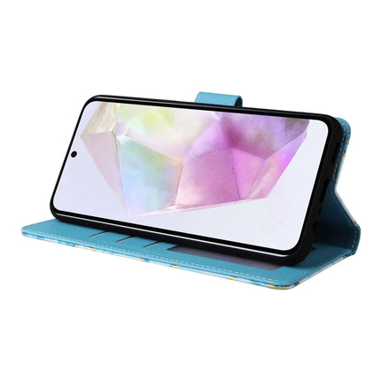 For Samsung Galaxy A26 5G Case Lacquered Marble Pattern Leather Phone Cover