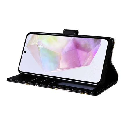 For Samsung Galaxy A26 5G Case Lacquered Marble Pattern Leather Phone Cover