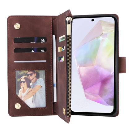 For Samsung Galaxy A26 5G Case Zipper Wallet Multiple Card Slots Leather Phone Cover