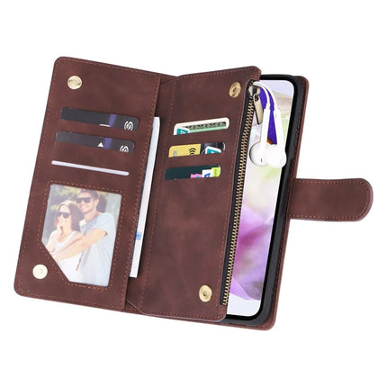 For Samsung Galaxy A26 5G Case Zipper Wallet Multiple Card Slots Leather Phone Cover