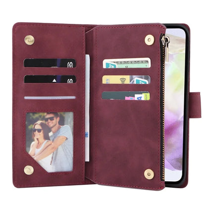 For Samsung Galaxy A26 5G Case Zipper Wallet Multiple Card Slots Leather Phone Cover