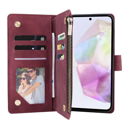 For Samsung Galaxy A26 5G Case Zipper Wallet Multiple Card Slots Leather Phone Cover